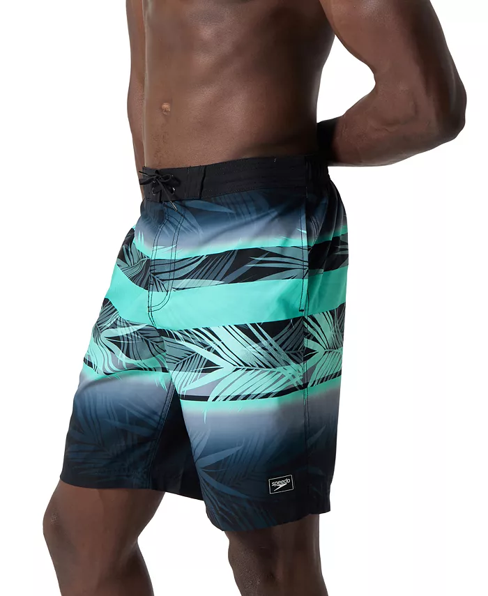 Speedo Men's Bondi Basin Palm Print Drawstring 9" Boardshorts Men's Fashion & Accessories