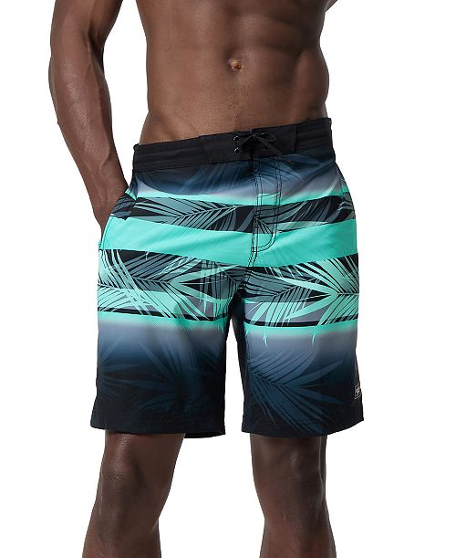 Speedo Men's Bondi Basin Palm Print Drawstring 9" Boardshorts Men's Fashion & Accessories