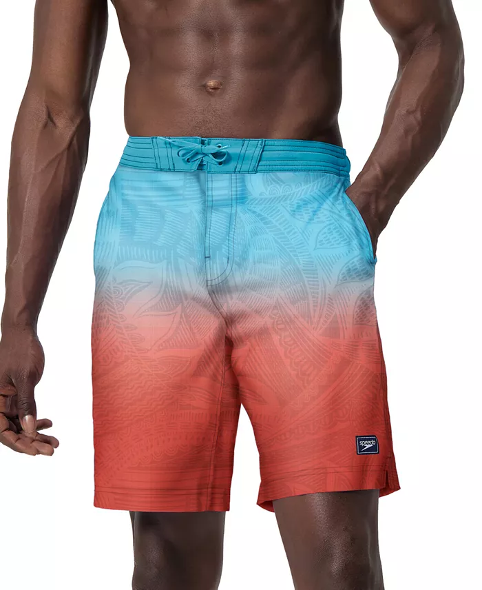 Speedo Men's Island Flow Bondi Basin Ombre Drawstring 9" Boardshorts Men's Fashion & Accessories