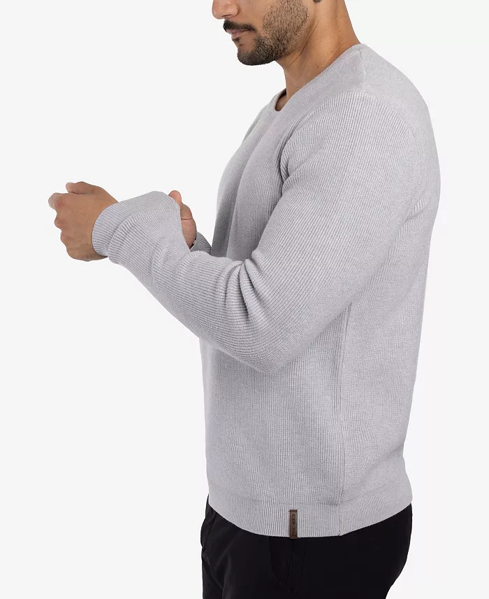 SPRING + MERCER Men's Ribbed Crew Neck Sweater Men's Fashion & Accessories