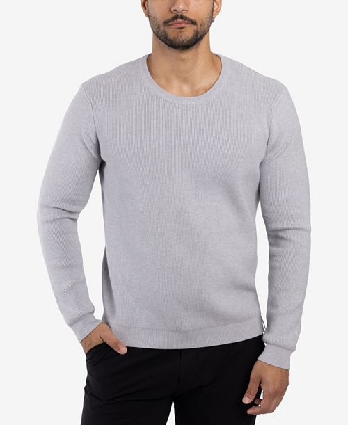 SPRING + MERCER Men's Ribbed Crew Neck Sweater Men's Fashion & Accessories