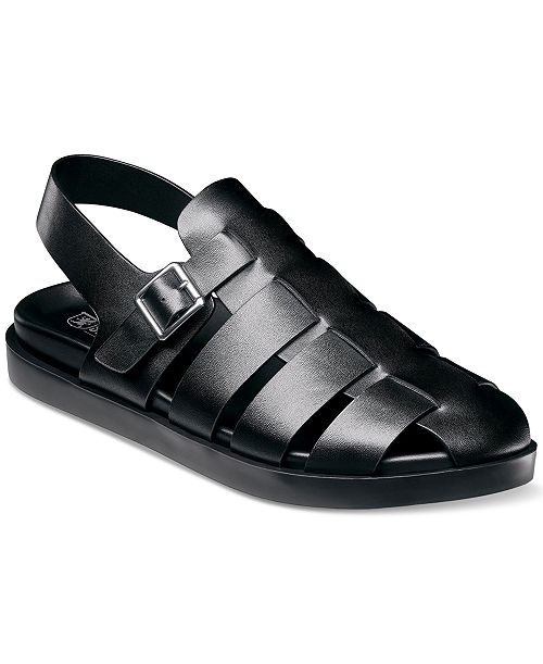 Stacy Adams Men's Montego Slingback Faux-Leather Buckle Sandals Men's Shoes