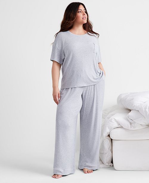 State of Day Ribbed-Knit Pajama Set XS-3X Created for Macy's Women's Fashion Shoes & Accessories