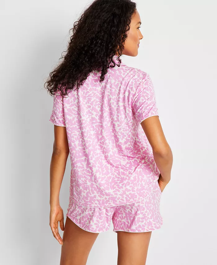 State Of Day Women's 2-Pc. Short-Sleeve Notched-Collar Pajama Set XS-3X Exclusively At Macy's Women's Fashion Shoes & Accessories