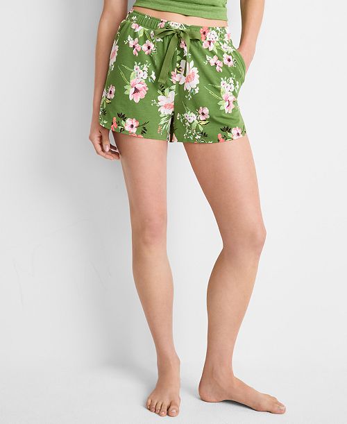 State of Day Women's Floral Knit Drawstring Shorts XS-3X Exclusively at Macy's Women's Fashion Shoes & Accessories