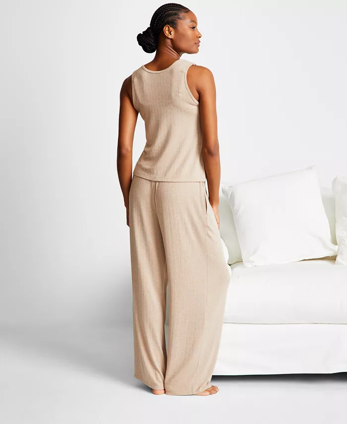State Of Day Women's Pointelle Tank Pajama Set Exclusively At Macy's Women's Fashion Shoes & Accessories