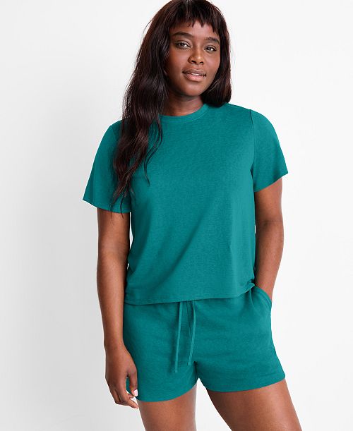 State of Day Women's Relaxed-Fit Short-Sleeve Tee XS-3X Exclusively at Macy's Women's Fashion Shoes & Accessories
