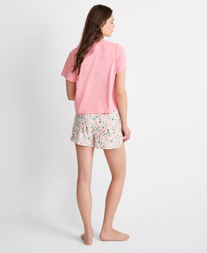 State Of Day Women's Short-Sleeve Tee & Drawstring Floral Shorts Exclusively At Macy's Women's Fashion Shoes & Accessories