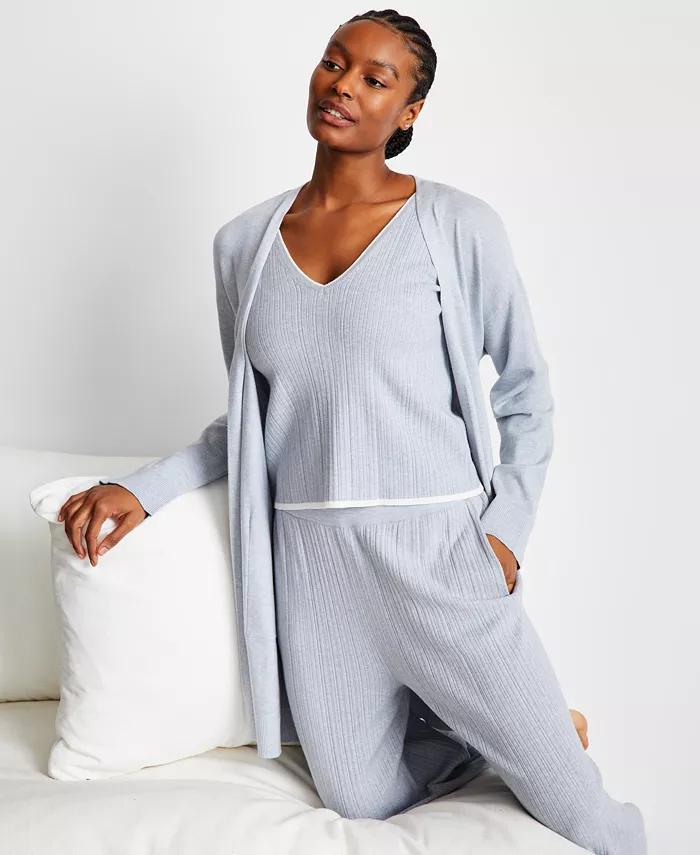 State Of Day Women's Sweater Knit Duster Robe Exclusively At Macy's Women's Fashion Shoes & Accessories