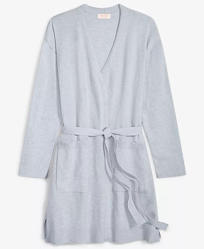 State Of Day Women's Sweater Knit Duster Robe Exclusively At Macy's Women's Fashion Shoes & Accessories