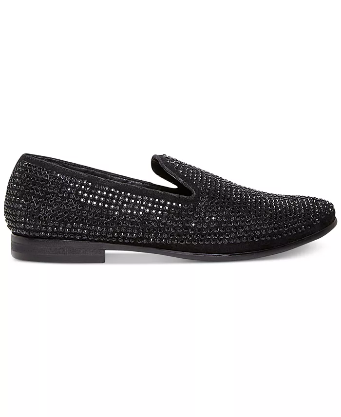 Steve Madden Men's Caviar Rhinestone Smoking Slipper Men's Shoes