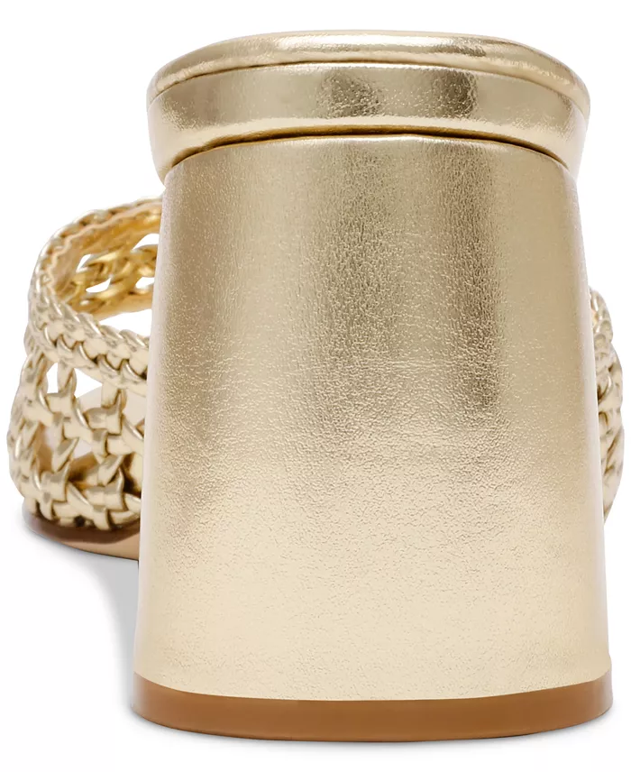 Steve Madden Women's Mania Woven Block-Heel Sandals Women's Fashion Shoes & Accessories