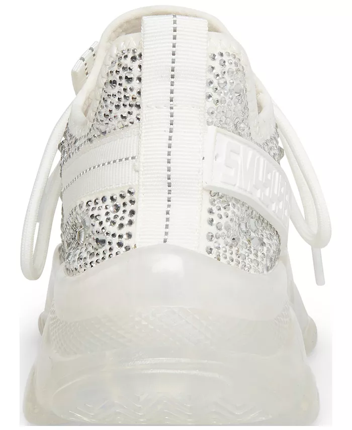 Steve Madden Women's Maxima Rhinestone-Trim Trainer Sneakers Women's Fashion Shoes & Accessories