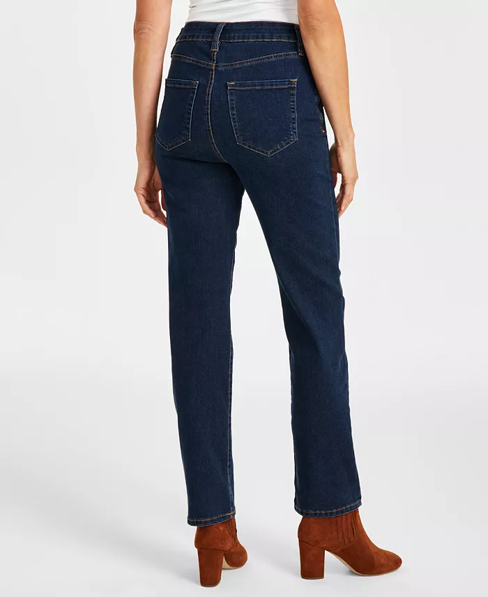 Style & Co Petite High-Rise Natural Straight-Leg Jeans Petite & Petite Short Created For Macy's Women's Fashion Shoes & Accessories