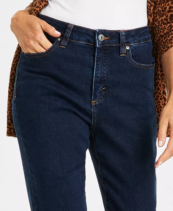 Style & Co Petite High-Rise Natural Straight-Leg Jeans Petite & Petite Short Created For Macy's Women's Fashion Shoes & Accessories