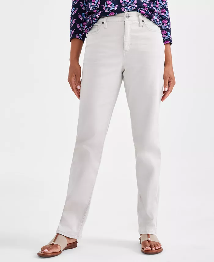 Style & Co Petite High Rise Natural Straight-Leg Jeans Created For Macy's Women's Fashion Shoes & Accessories