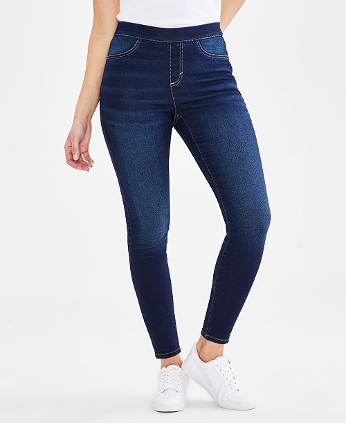Style & Co Petite Mid-Rise Pull On Jeggings Created For Macy's Women's Fashion Shoes & Accessories