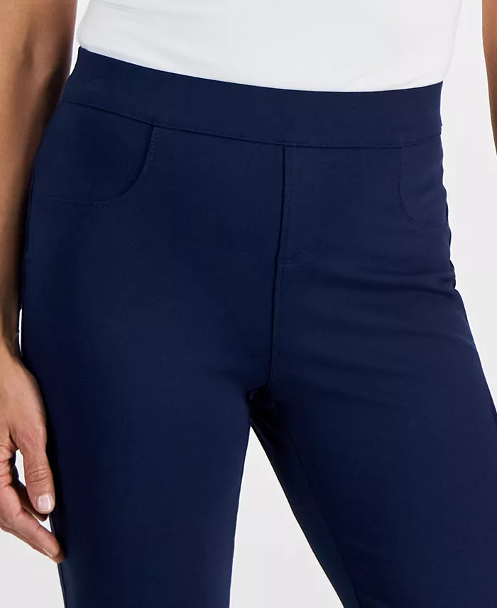Style & Co Petite Mid Rise Pull On Straight Leg Ponte Pants Created For Macy's Women's Fashion Shoes & Accessories