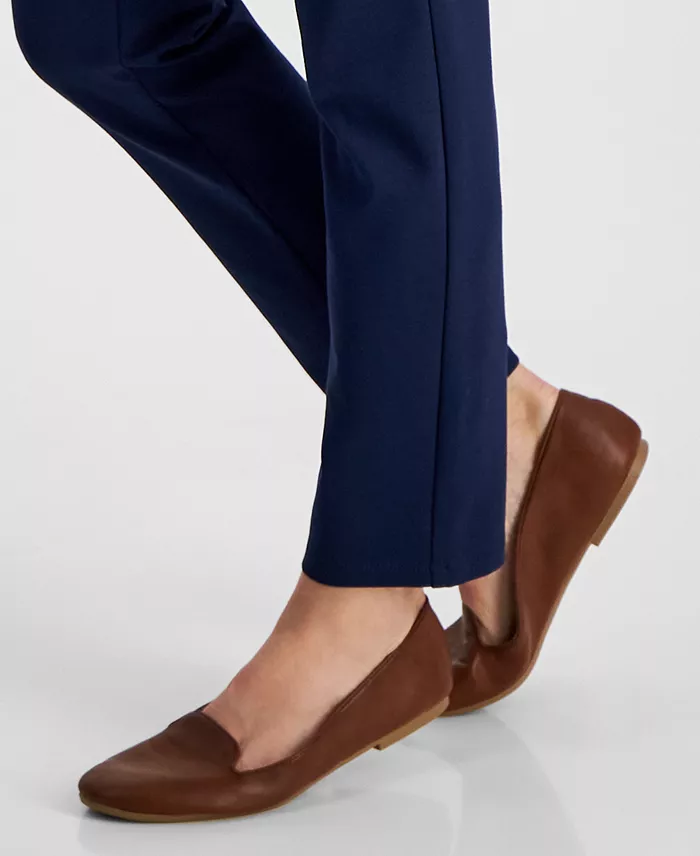 Style & Co Petite Mid Rise Pull On Straight Leg Ponte Pants Created For Macy's Women's Fashion Shoes & Accessories
