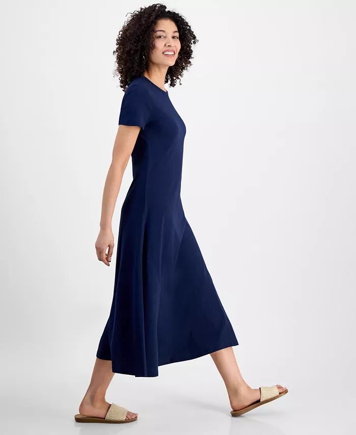 Style & Co Petite T-Shirt Midi Dress Exclusively At Macy's Women's Fashion Shoes & Accessories