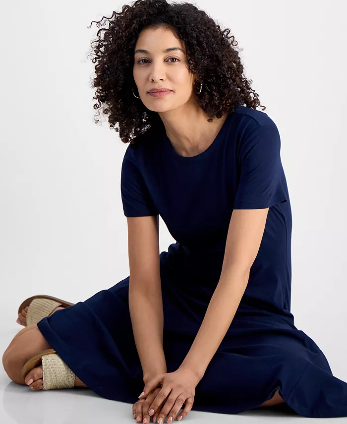 Style & Co Petite T-Shirt Midi Dress Exclusively At Macy's Women's Fashion Shoes & Accessories