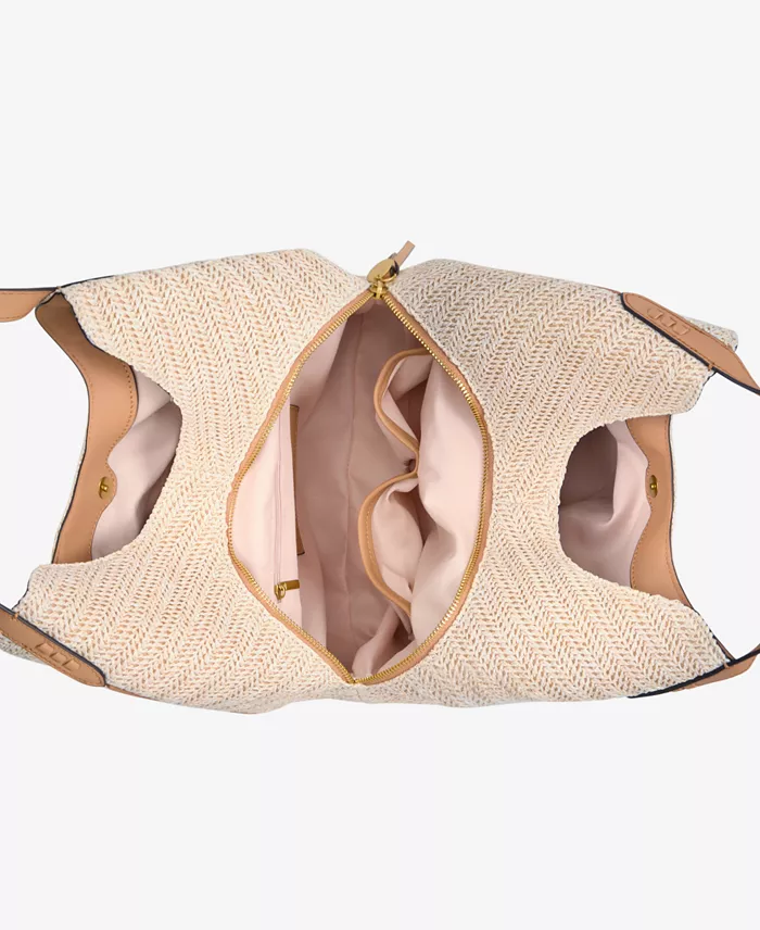 Style & Co Straw Medium 4-Poster Tote Exclusively At Macy's Handbags Purses & Accessories