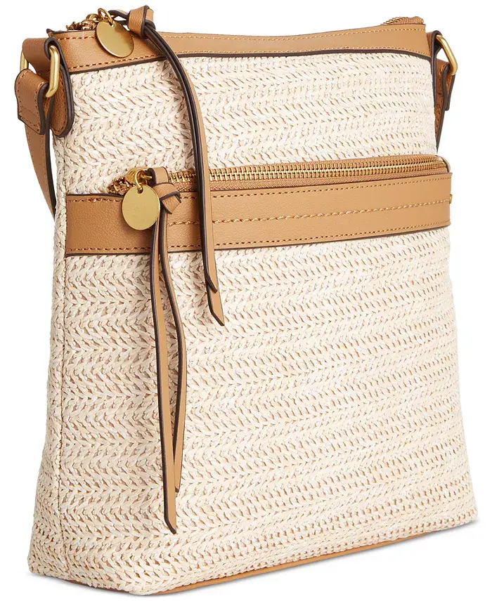 Style & Co Straw North South Crossbody Bag Exclusively At Macy's Handbags Purses & Accessories