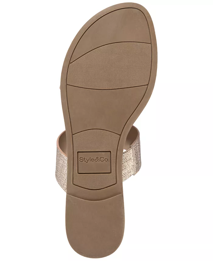 Style & Co Women's Elliee Flat Cushioned Sandals Exclusively At Macy's Women's Fashion Shoes & Accessories