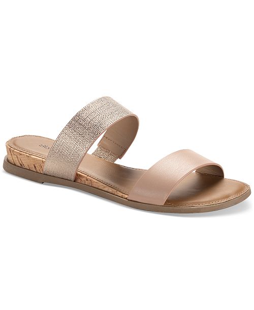Style & Co Women's Elliee Flat Cushioned Sandals Exclusively at Macy's Women's Fashion Shoes & Accessories