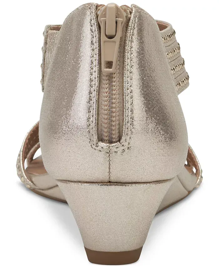 Style & Co Women's Ginifur Embellished Strappy Wedge Sandals Created For Macy's Women's Fashion Shoes & Accessories