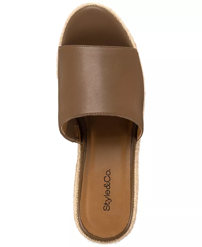 Style & Co Women's Hayess Wedge Cushioned Sandals Exclusively At Macy's Women's Fashion Shoes & Accessories