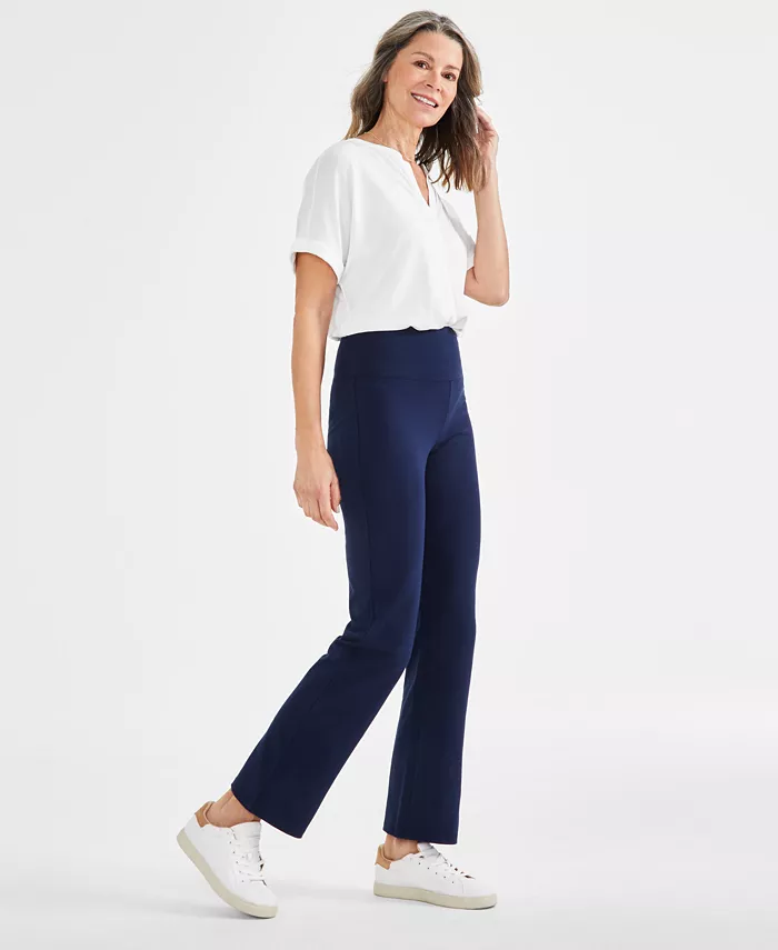 Style & Co Women's High-Rise Bootcut Leggings Created For Macy's Women's Fashion Shoes & Accessories