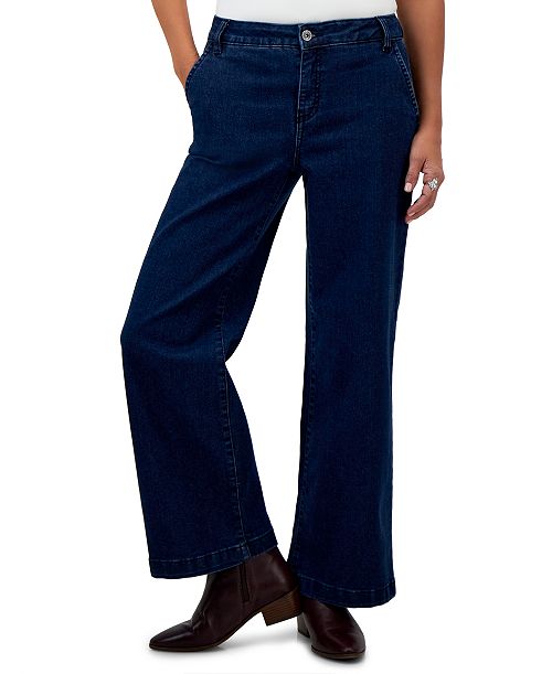 Style & Co Women's High-Rise Wide-Leg Jeans Created for Macy's Women's Fashion Shoes & Accessories
