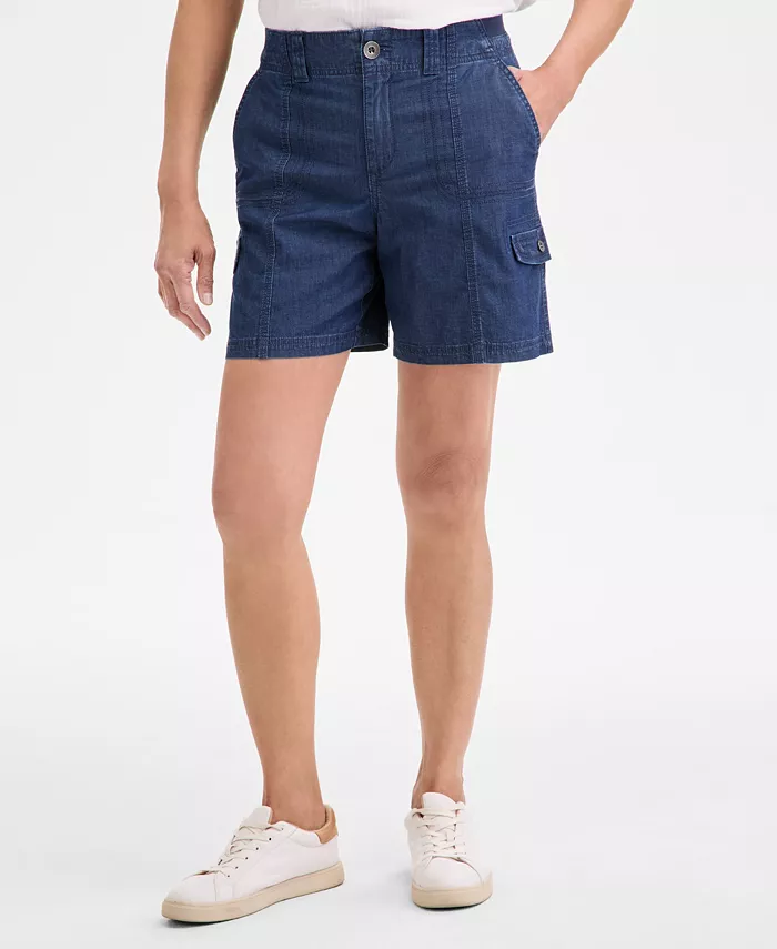 Style & Co Women's Mid-Rise Comfort-Waist Cargo Shorts Regular & Petite Exclusively At Macy's Women's Fashion Shoes & Accessories