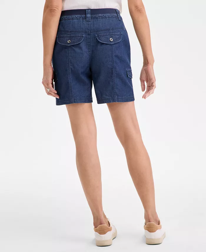 Style & Co Women's Mid-Rise Comfort-Waist Cargo Shorts Regular & Petite Exclusively At Macy's Women's Fashion Shoes & Accessories