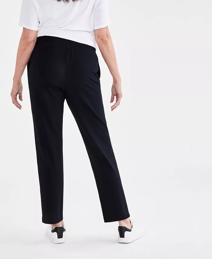 Style & Co Women's Mid-Rise Drawstring-Waist Sweatpants Regular & Petite Created For Macy's Women's Fashion Shoes & Accessories