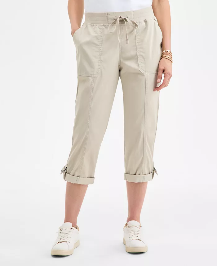 Style & Co Women's Mid-Rise Pull-On Capri Pants Exclusively At Macy's Women's Fashion Shoes & Accessories