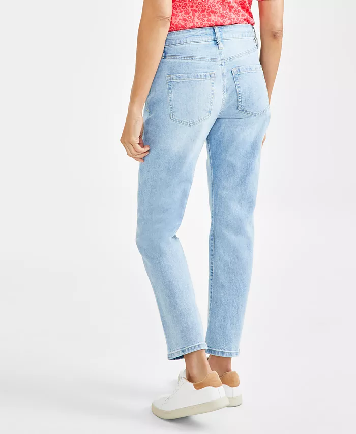 Style & Co Women's Mid-Rise Relaxed Girlfriend Jeans Created For Macy's Women's Fashion Shoes & Accessories
