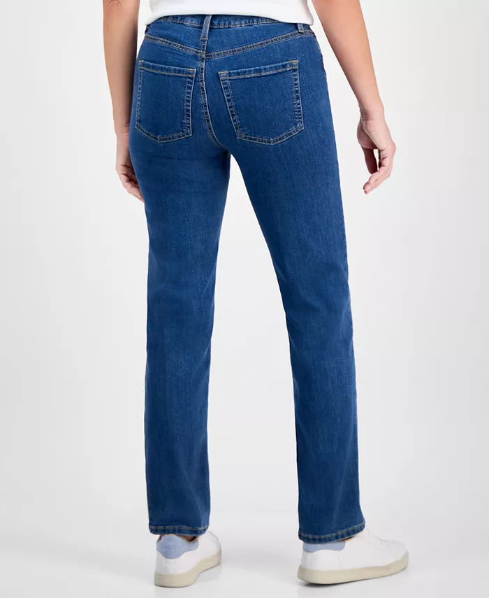 Style & Co Women's Mid-Rise Straight-Leg Denim Jeans Exclusively At Macy's Women's Fashion Shoes & Accessories