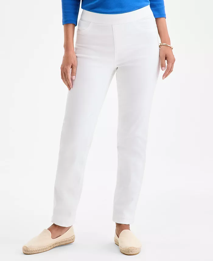 Style & Co Women's Mid-Rise Straight Pull-On Jeans Exclusively At Macy's Women's Fashion Shoes & Accessories