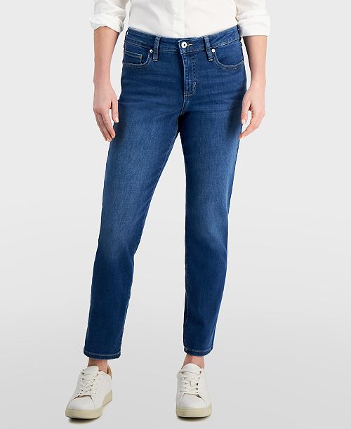 Style & Co Women's Mid-Rise Stretch Slim-Leg Jeans Created for Macy's Women's Fashion Shoes & Accessories