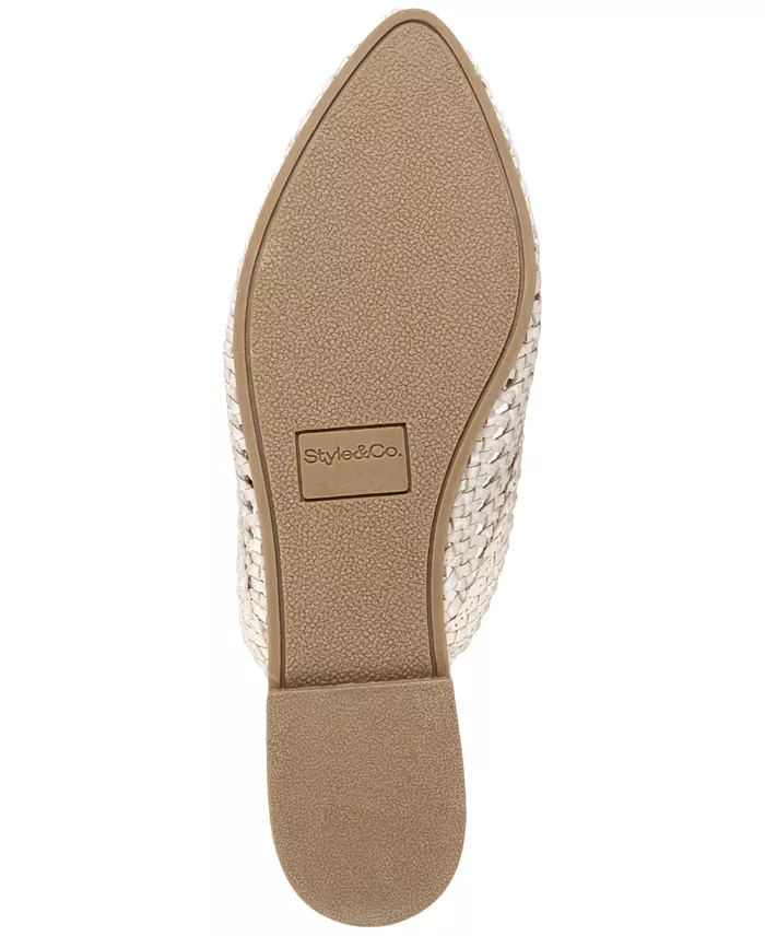 Style & Co Women's Novaa Woven Mules Exclusively At Macy's Women's Fashion Shoes & Accessories