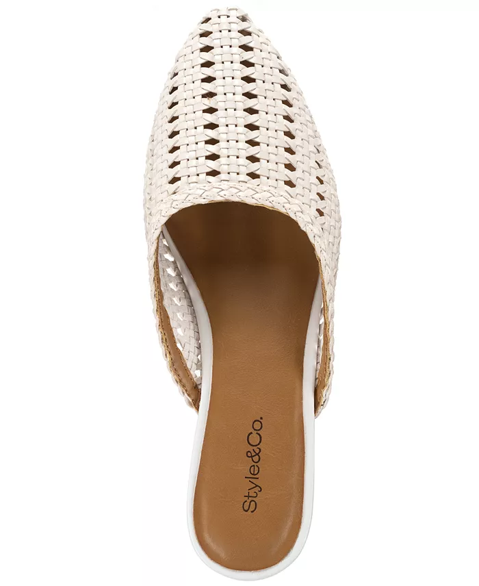 Style & Co Women's Novaa Woven Mules Exclusively At Macy's Women's Fashion Shoes & Accessories