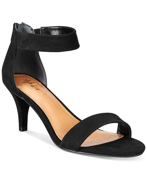 Style & Co Women's Paycee Two-Piece Mid-Heel Dress Sandals Created for Macy's Women's Fashion Shoes & Accessories