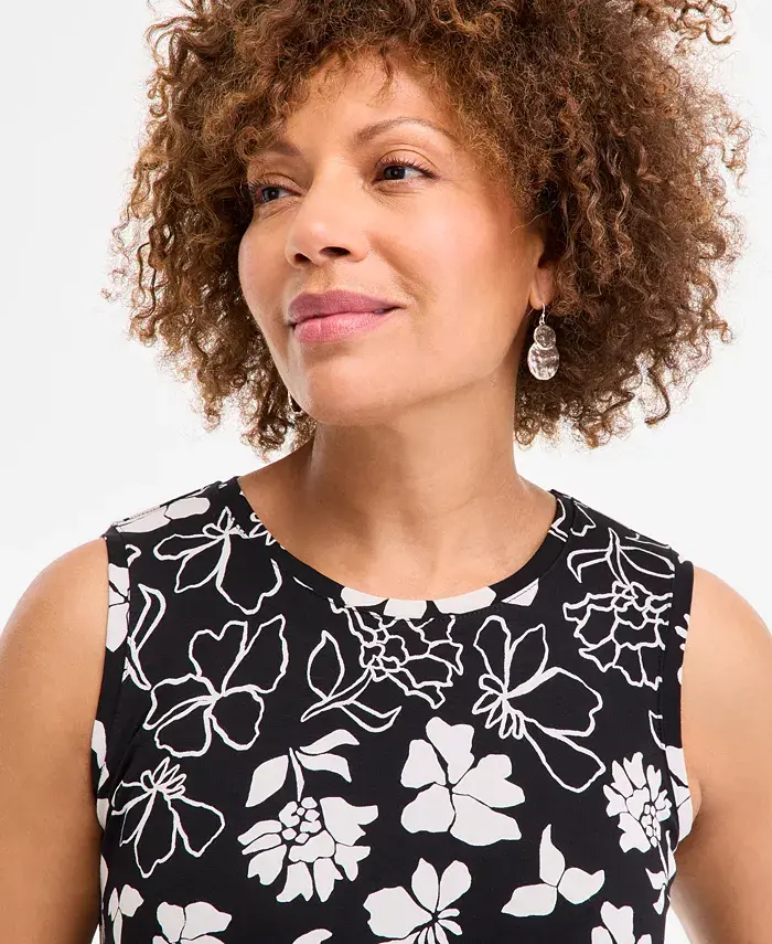 Style & Co Women's Printed Sleeveless Flip-Flop Dress Exclusively At Macy's Women's Fashion Shoes & Accessories