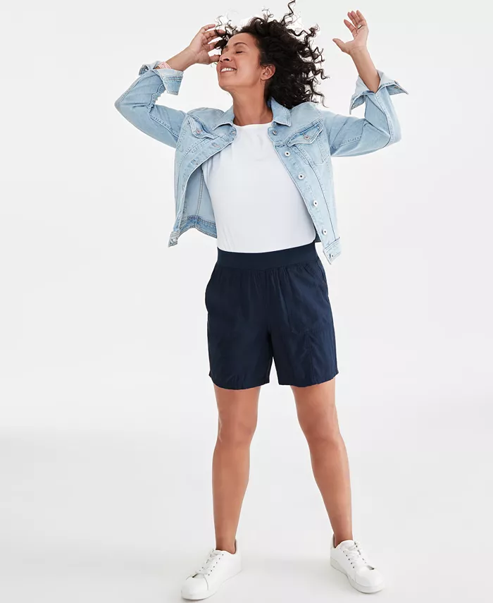 Style & Co Women's Pull-On Utility-Pocket Shorts Created For Macy's Women's Fashion Shoes & Accessories
