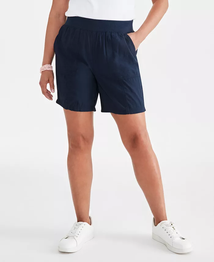 Style & Co Women's Pull-On Utility-Pocket Shorts Created For Macy's Women's Fashion Shoes & Accessories