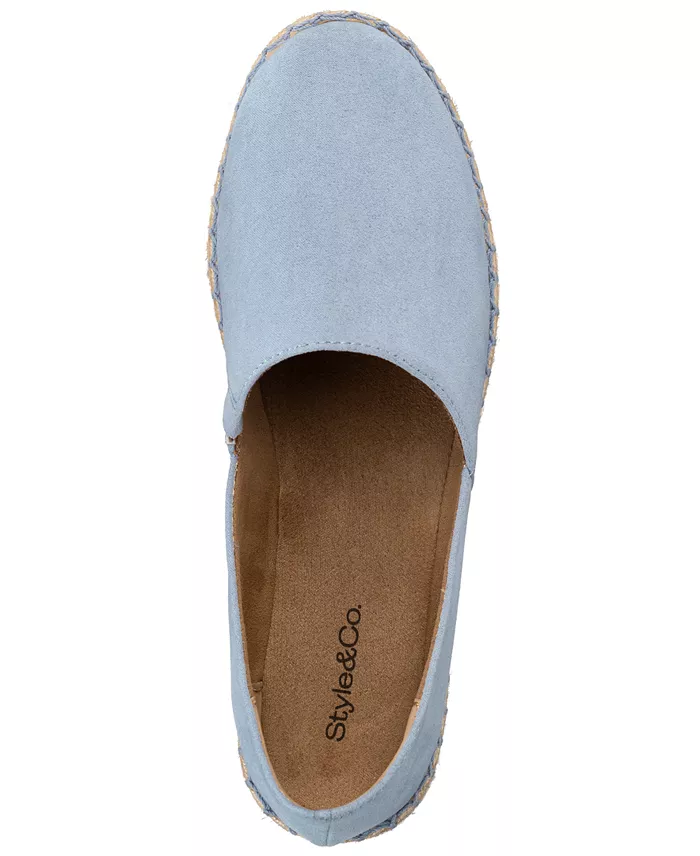Style & Co Women's Reevee Stitched-Trim Espadrille Flats Created For Macy's Women's Fashion Shoes & Accessories