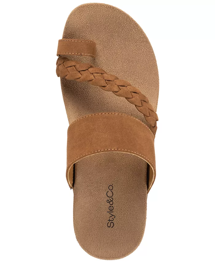 Style & Co Women's Rheaa Flat Sandals Exclusively At Macy's Women's Fashion Shoes & Accessories
