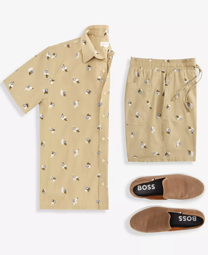Sun + Stone Men's Floral Shirt & Drawstring Shorts Exclusively At Macy's Men's Fashion & Accessories